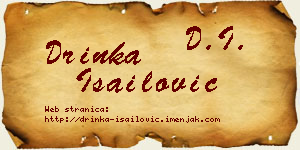Drinka Isailović vizit kartica